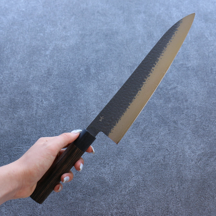 Shizu Gen VG10 Hammered Black 240mm Gyuto - The Sharp Chef