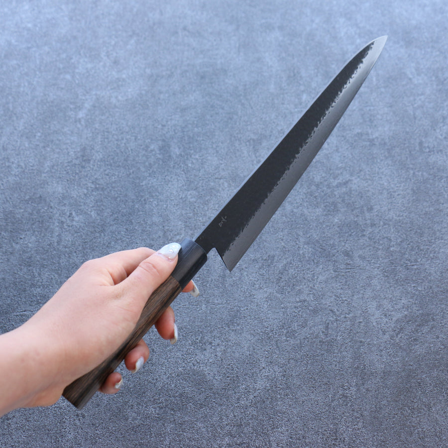 Shizu Gen VG10 Hammered Black 240mm Gyuto - The Sharp Chef