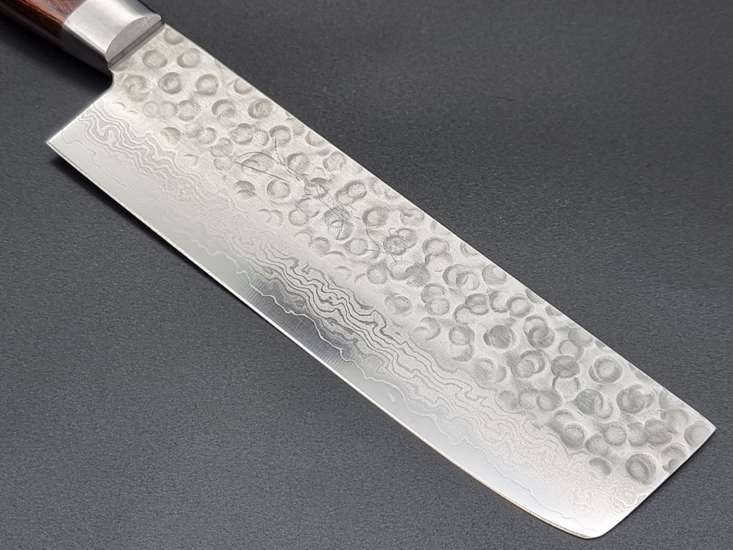 Jikko VG10 Hammered Damascus 160mm Nakiri - The Sharp Chef