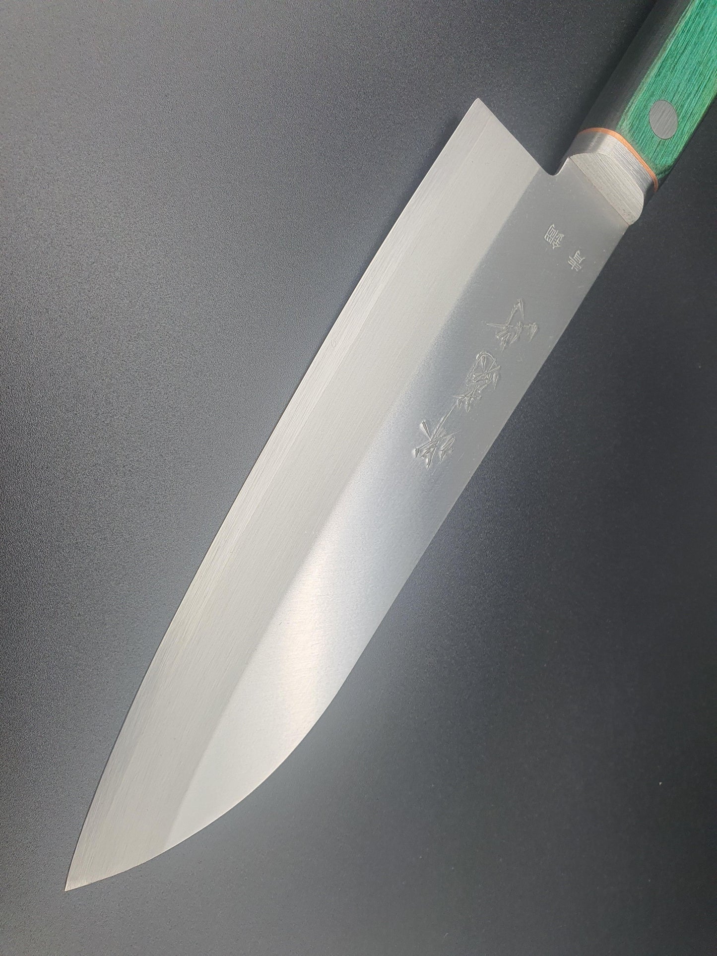 Sakai Kikumori Blue 1 Migaki 140mm Santoku - The Sharp Chef