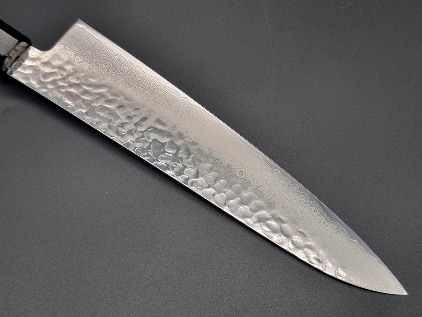 Sakai Takayuki VG10 33 Layer Hammered Damascus 210mm Gyuto with Walnut Handle - The Sharp Chef