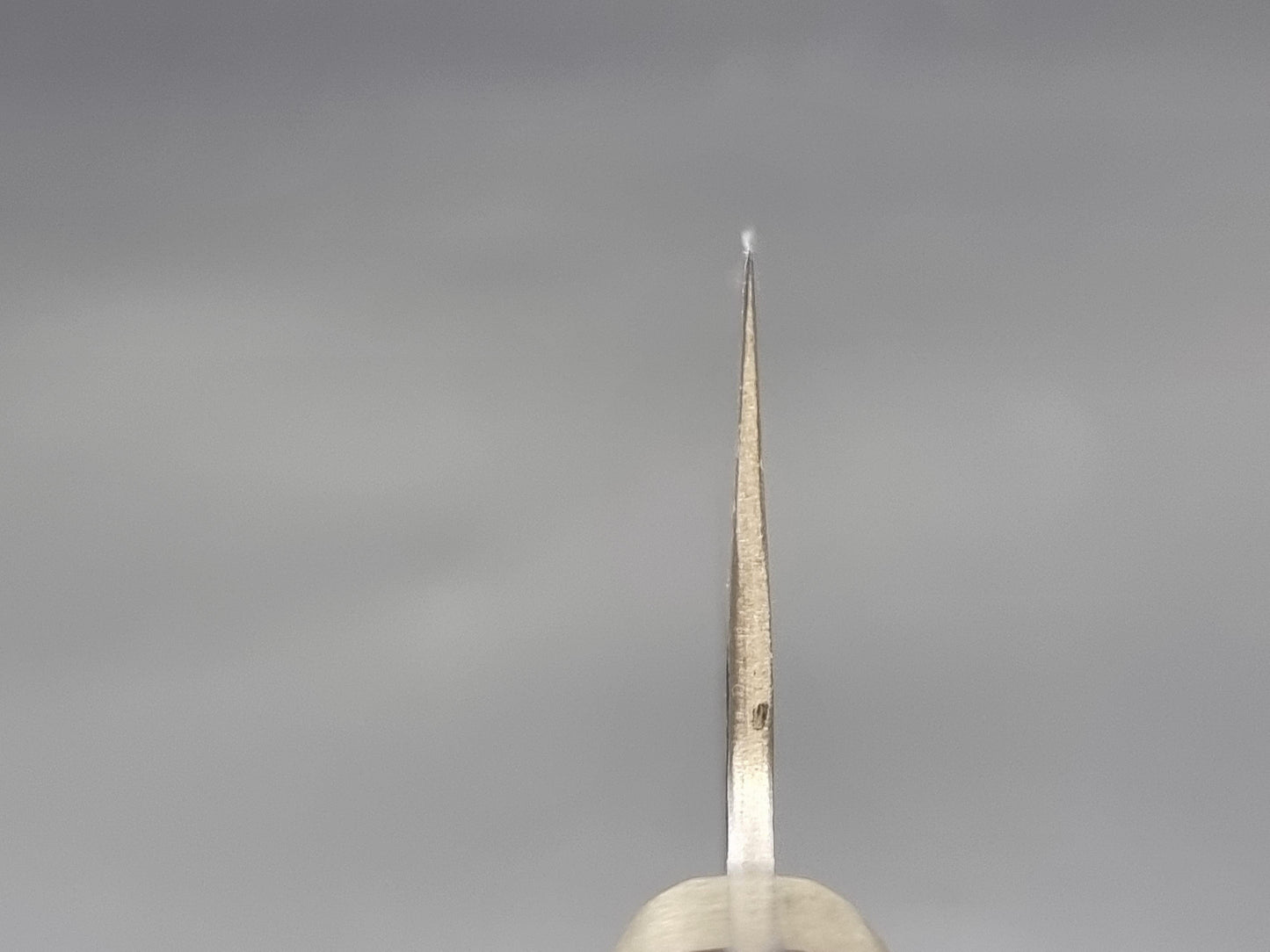 Seisuke Hamono Blue Super AS Hammered Kurouchi 185mm Santoku - The Sharp Chef