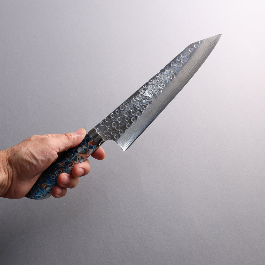 Takeshi Saji SRS13 Tsuchime 210mm Gyuto Knife with Blue Acrylic Handle