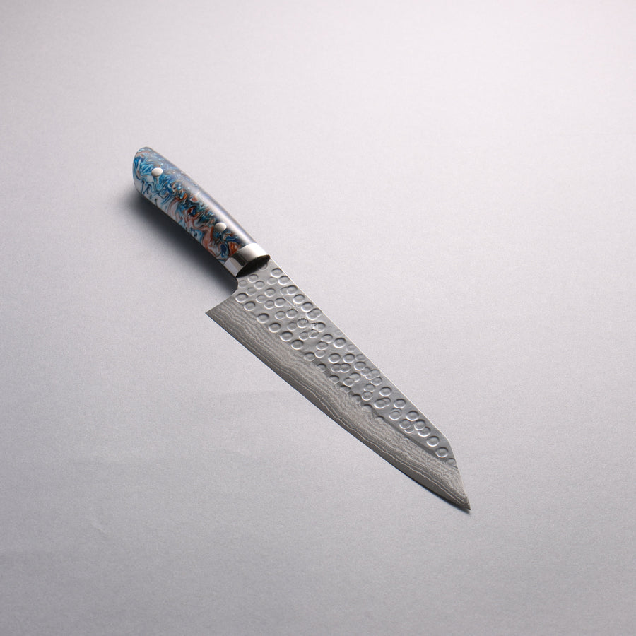 Takeshi Saji SRS13 Tsuchime 210mm Gyuto Knife with Blue Acrylic Handle