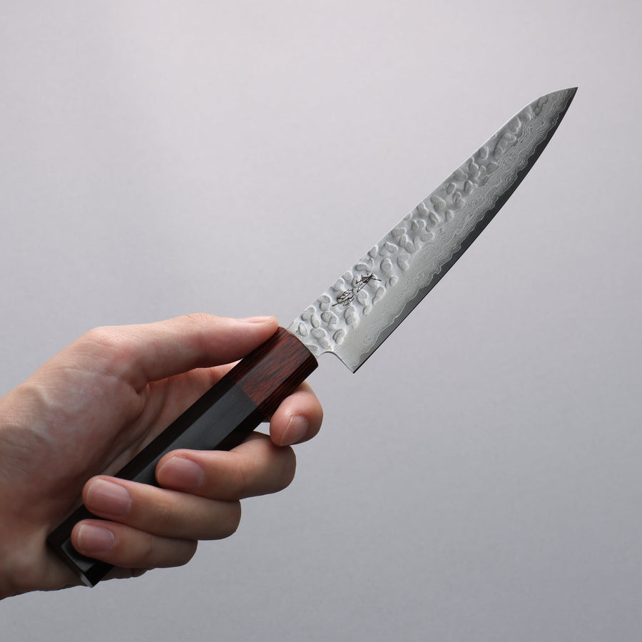 Seisuke Hamono VG10 Hammered Damascus Petty 135mm with Japanese Handle