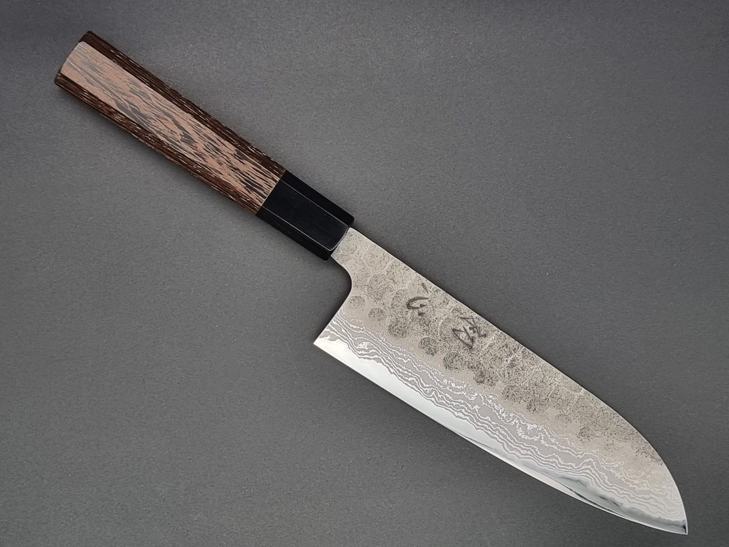 Hatsukokoro Inazuma AS Blue Super 175mm Santoku - The Sharp Chef