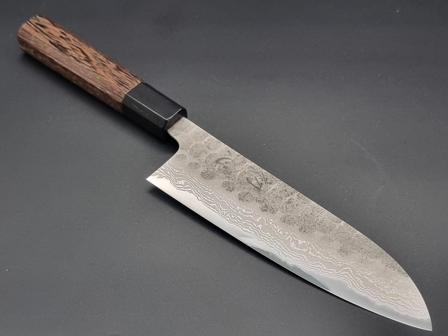 Hatsukokoro Inazuma AS Blue Super 175mm Santoku - The Sharp Chef