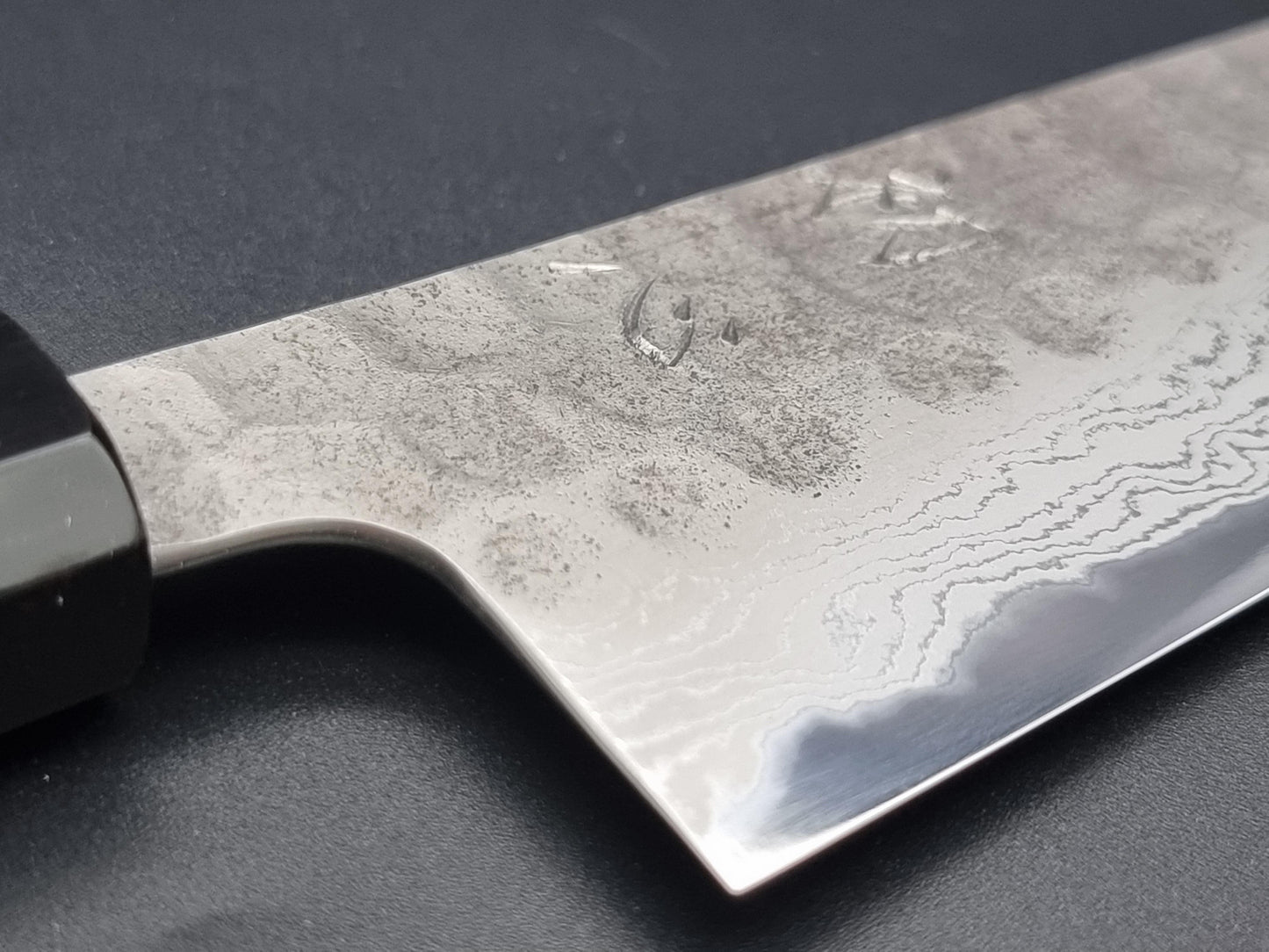 Hatsukokoro Inazuma AS Blue Super 175mm Santoku - The Sharp Chef