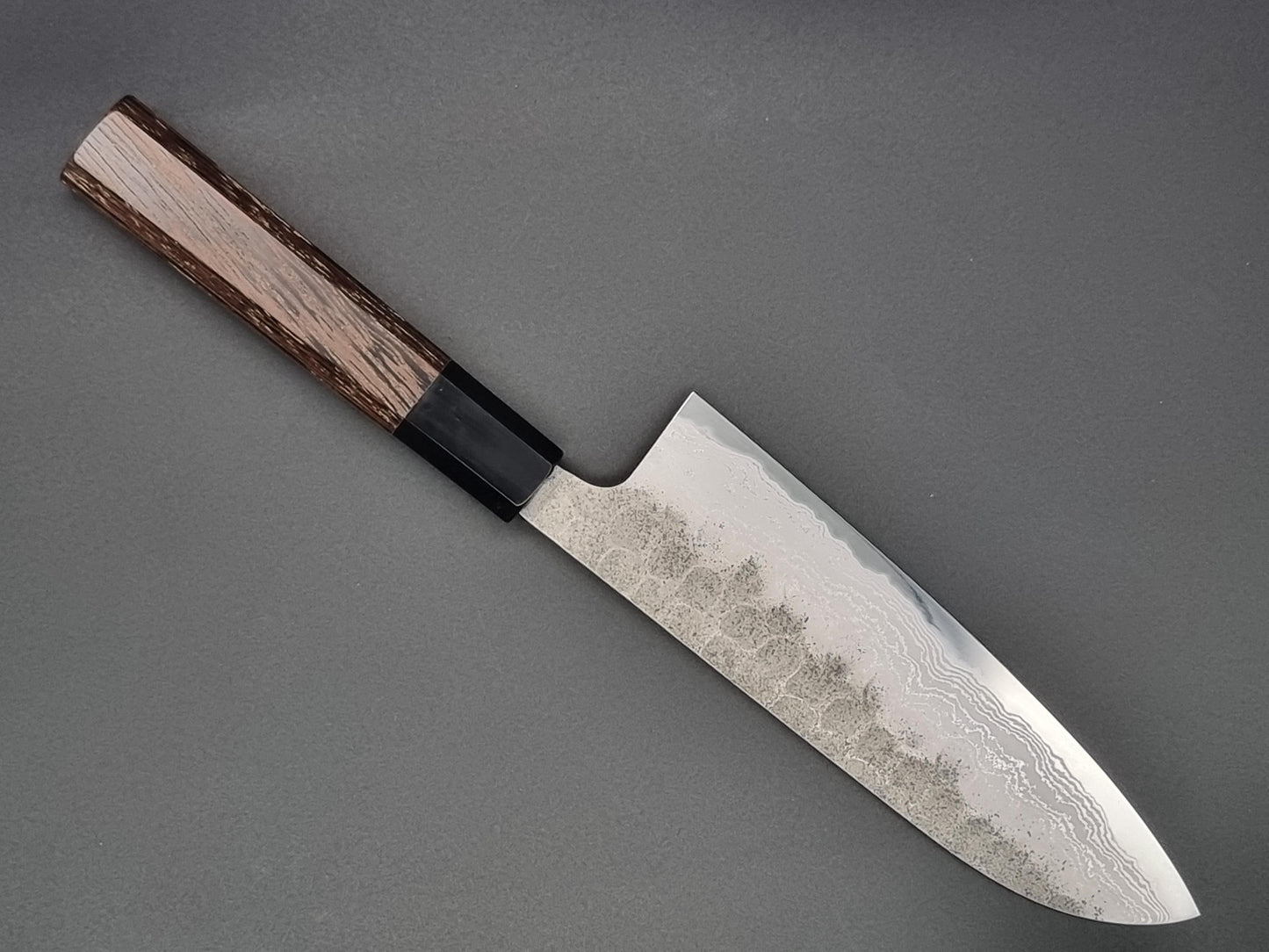 Hatsukokoro Inazuma AS Blue Super 175mm Santoku - The Sharp Chef