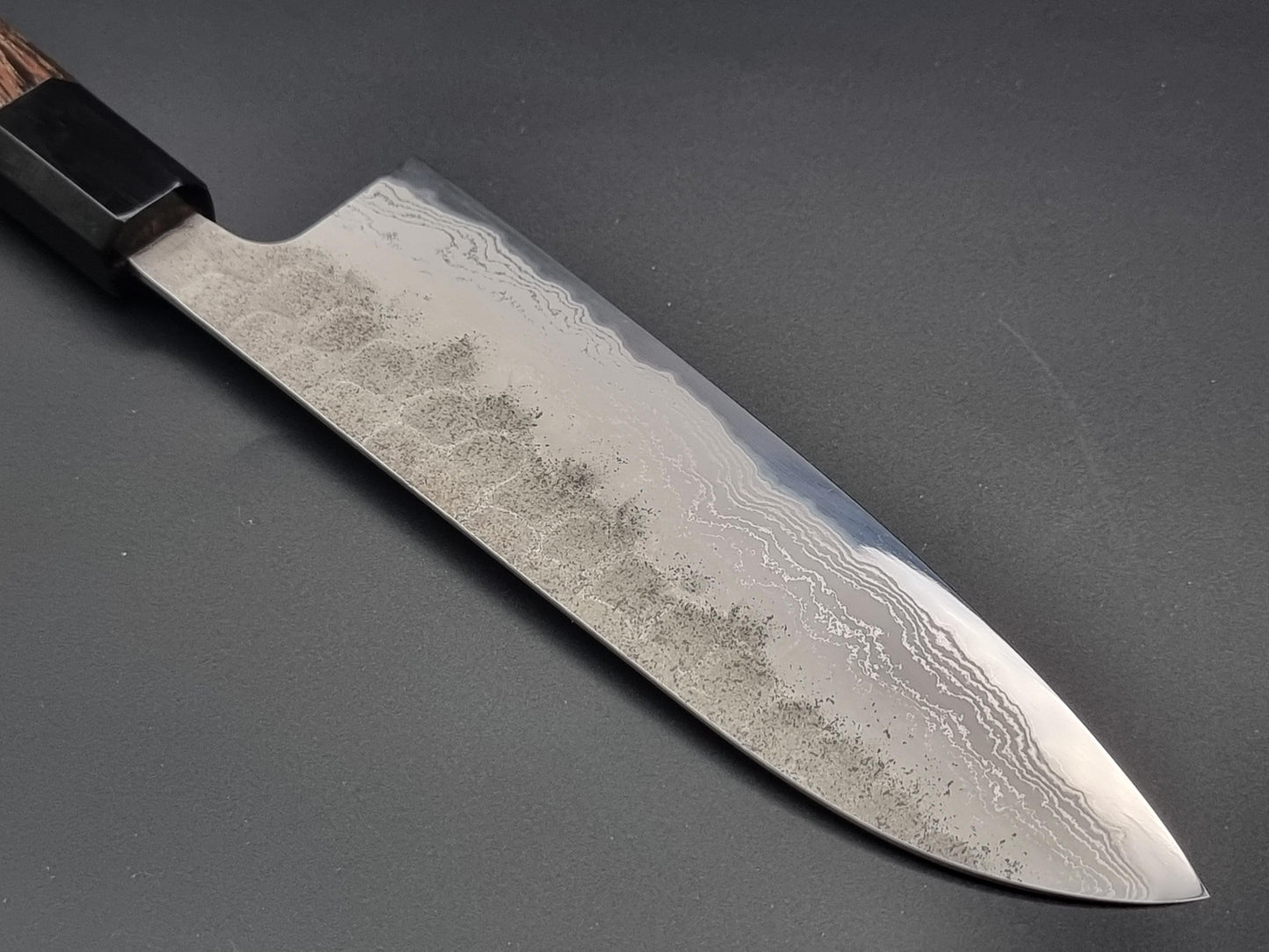 Hatsukokoro Inazuma AS Blue Super 175mm Santoku - The Sharp Chef