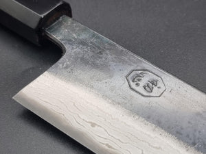 Hatsukokoro Kumokage Blue #2 Kurouchi Damascus 180mm Bunka - The Sharp Chef
