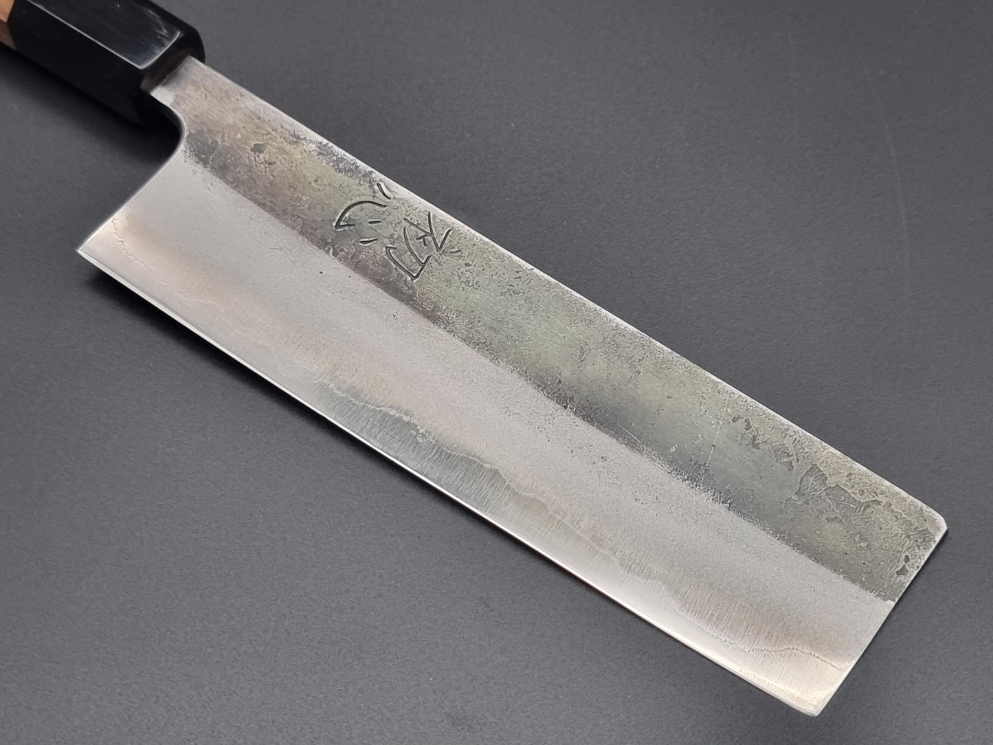 Hatsukokoro Kurosagi Blue Super (AS) Kurouchi 165mm Nakiri - The Sharp Chef