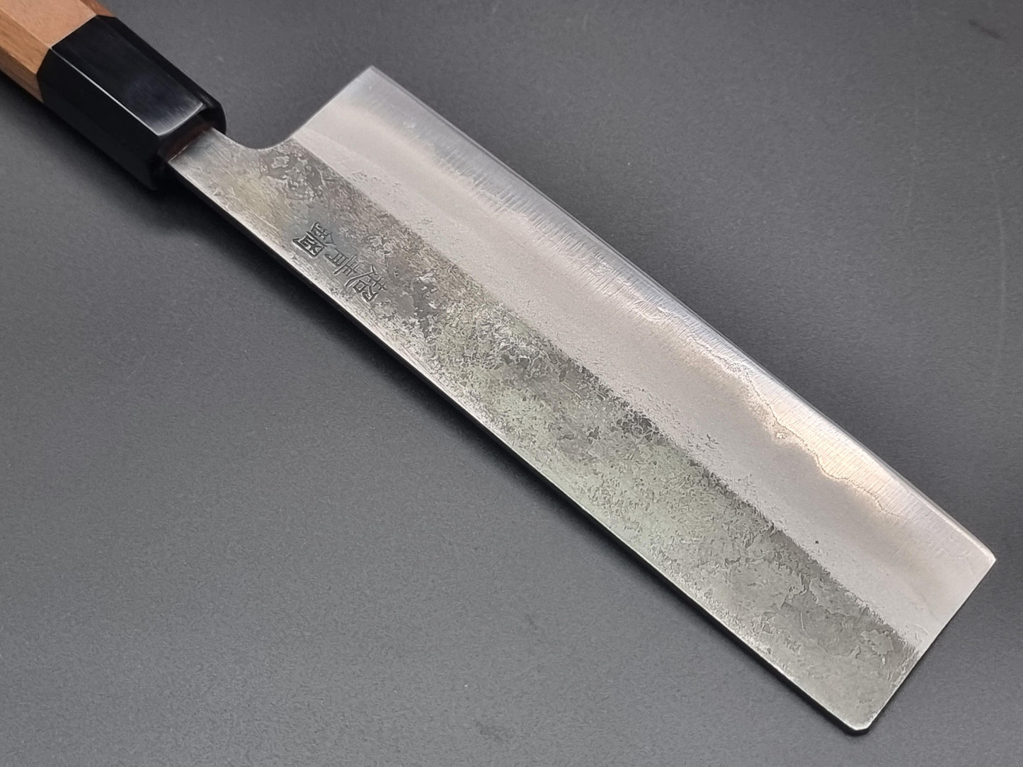 Hatsukokoro Kurosagi Blue Super (AS) Kurouchi 165mm Nakiri - The Sharp Chef