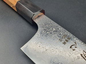 Hatsukokoro Saihyo SG2 Damascus 180mm Santoku - The Sharp Chef