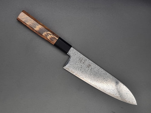 Hatsukokoro Sunaarashi VG10 Damascus 180mm Santoku - The Sharp Chef