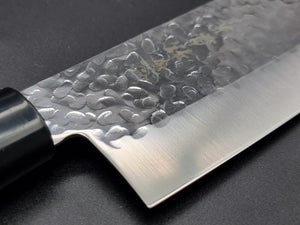 Kanetsune Hammered Stainless 165mm Nakiri - The Sharp Chef