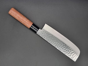 Kanetsune Hammered Stainless 165mm Nakiri - The Sharp Chef