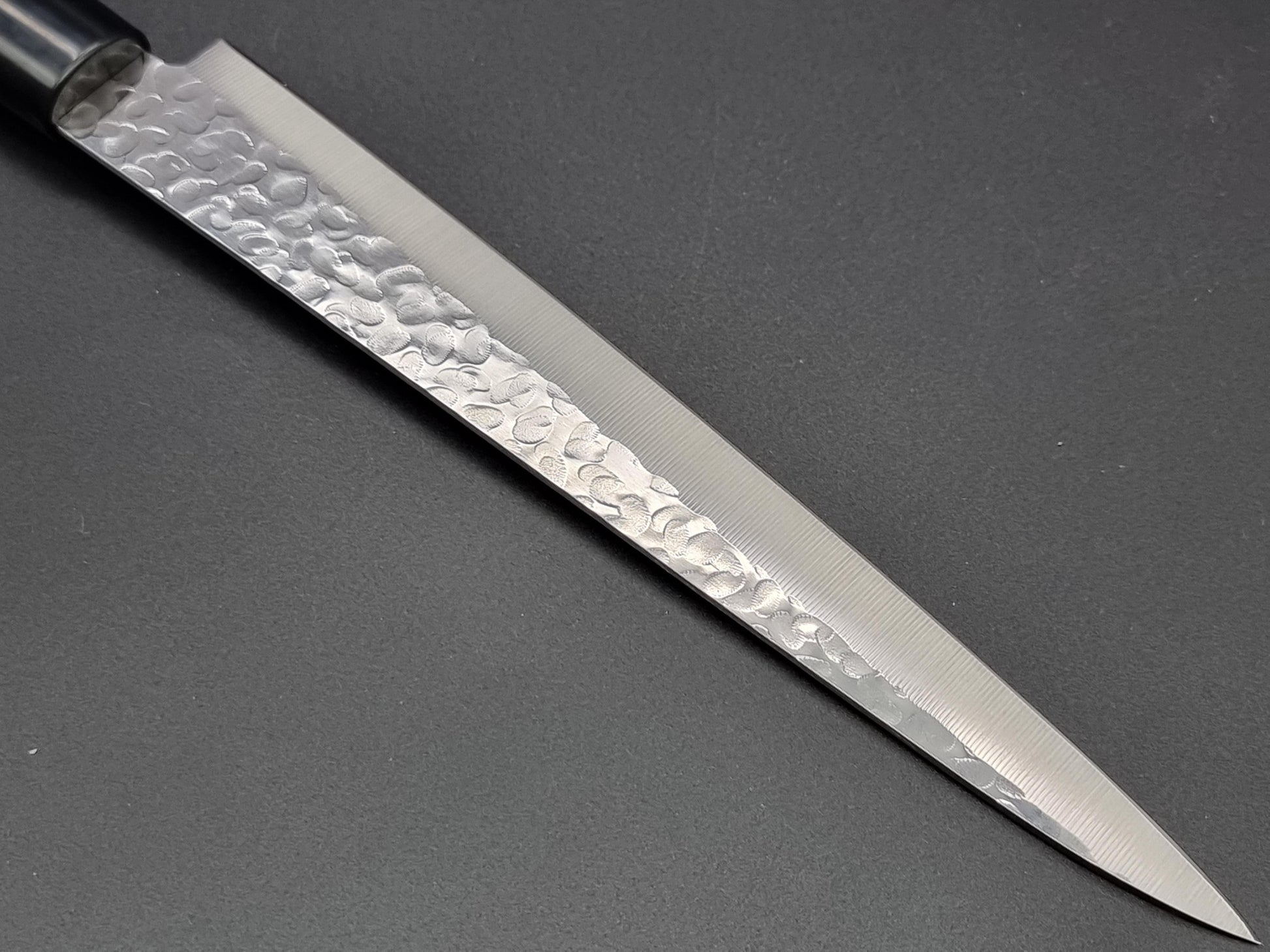 Kanetsune Hammered Stainless 240mm Sujihiki - The Sharp Chef