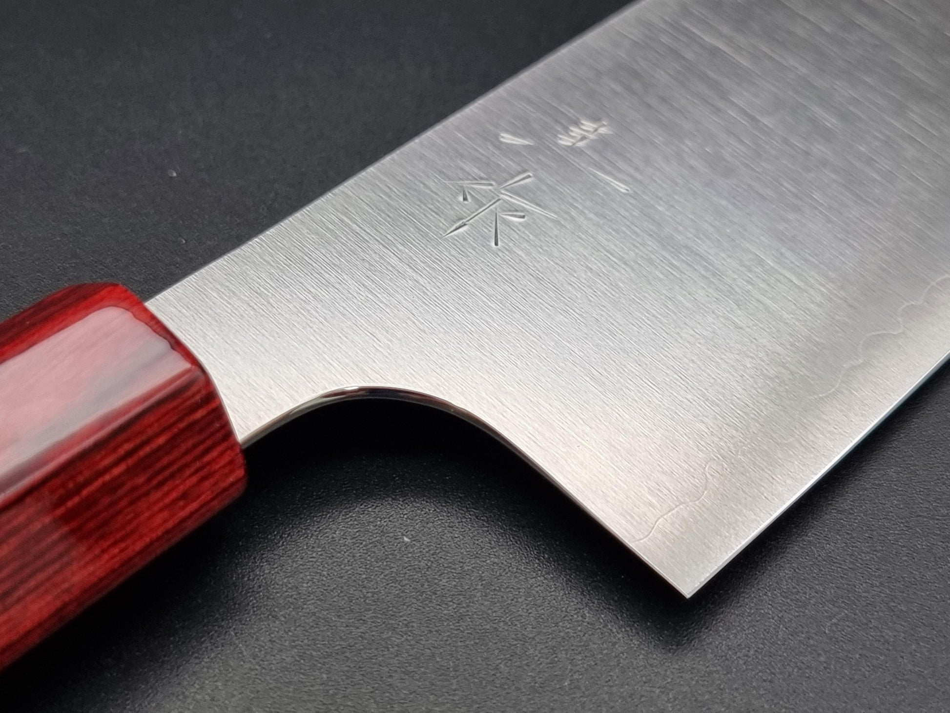 Kei Kobayashi R2 Migaki 165mm Nakiri with Red Lacquer Handle - The Sharp Chef