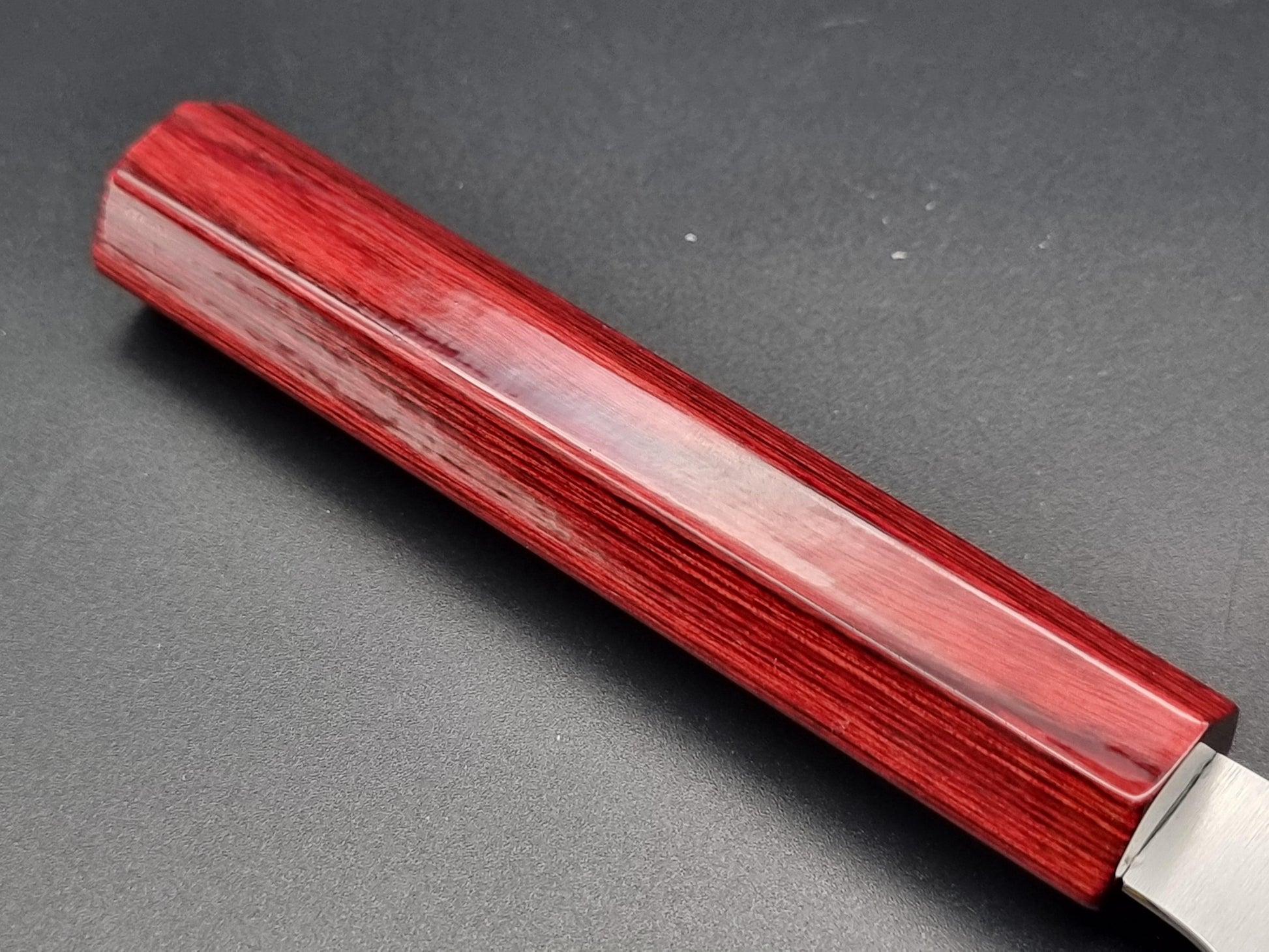 Kei Kobayashi R2 Migaki 165mm Nakiri with Red Lacquer Handle - The Sharp Chef