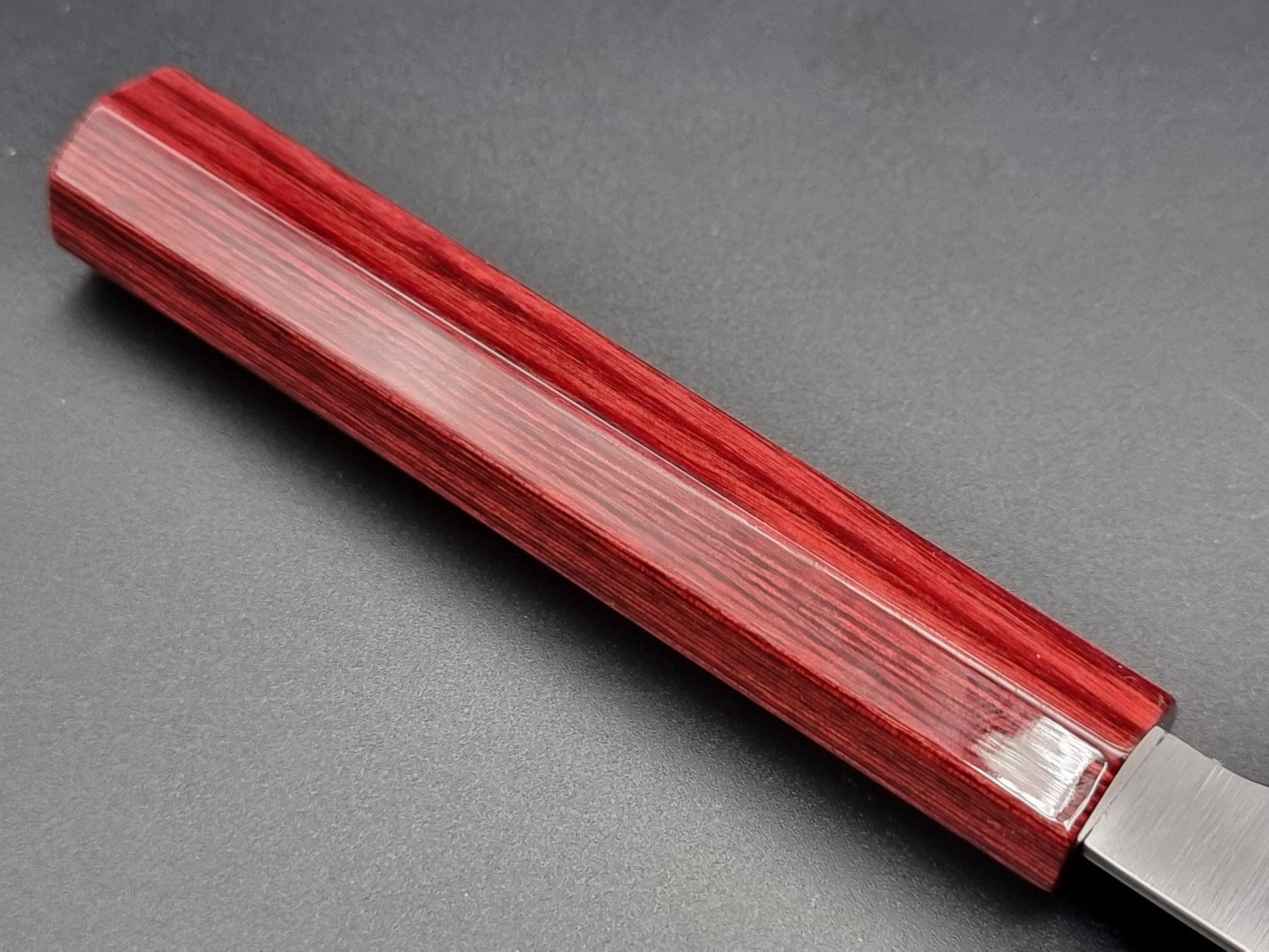 Kei Kobayashi R2 Migaki 170mm Santoku with Red Lacquer Handle - The Sharp Chef