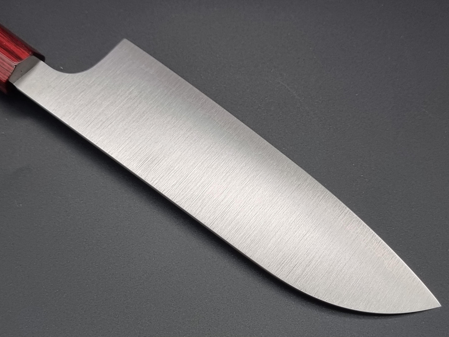 Kei Kobayashi R2 Migaki 170mm Santoku with Red Lacquer Handle - The Sharp Chef