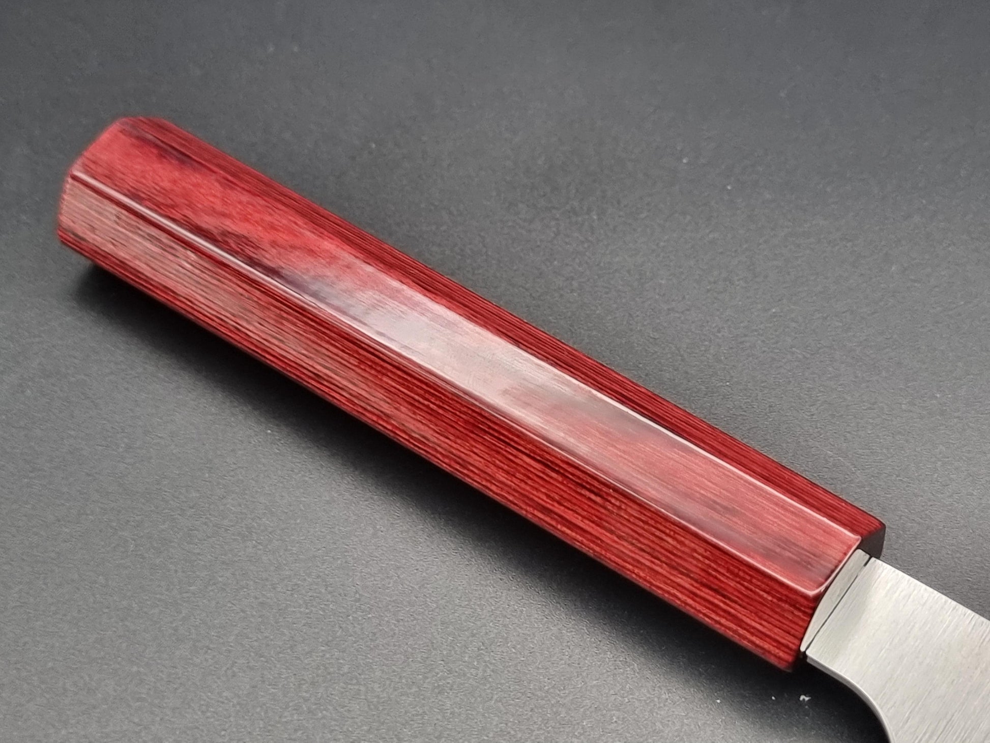 Kei Kobayashi R2 Migaki 170mm Santoku with Red Lacquer Handle - The Sharp Chef