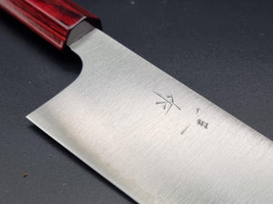 Kei Kobayashi R2 Migaki 240mm Gyuto with Red Lacquer Handle - The Sharp Chef