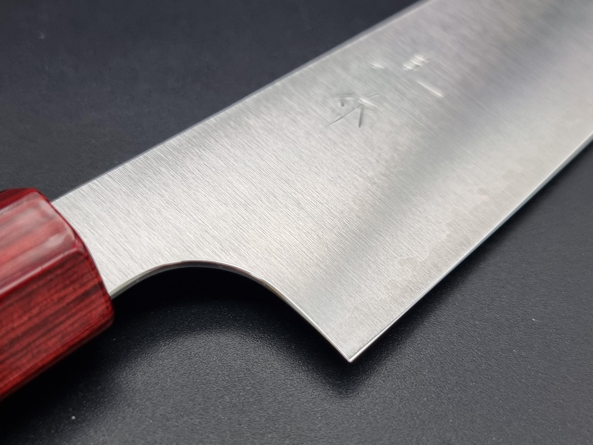 Kei Kobayashi R2 Migaki 270mm Sujihiki with Red Lacquer Handle - The Sharp Chef