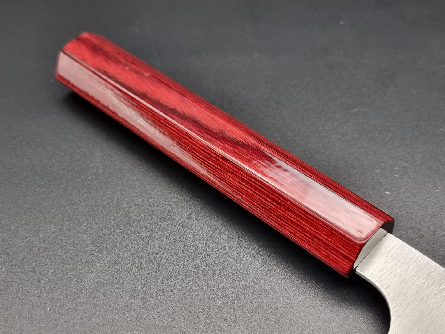 Kei Kobayashi R2 Migaki 270mm Sujihiki with Red Lacquer Handle - The Sharp Chef