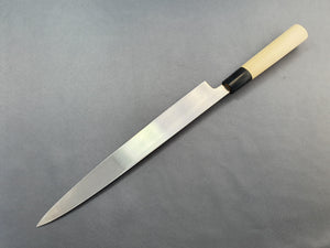 Left Handed Sakai Takayuki Kasumitogi White Steel Yanagiba Slicer - The Sharp Chef