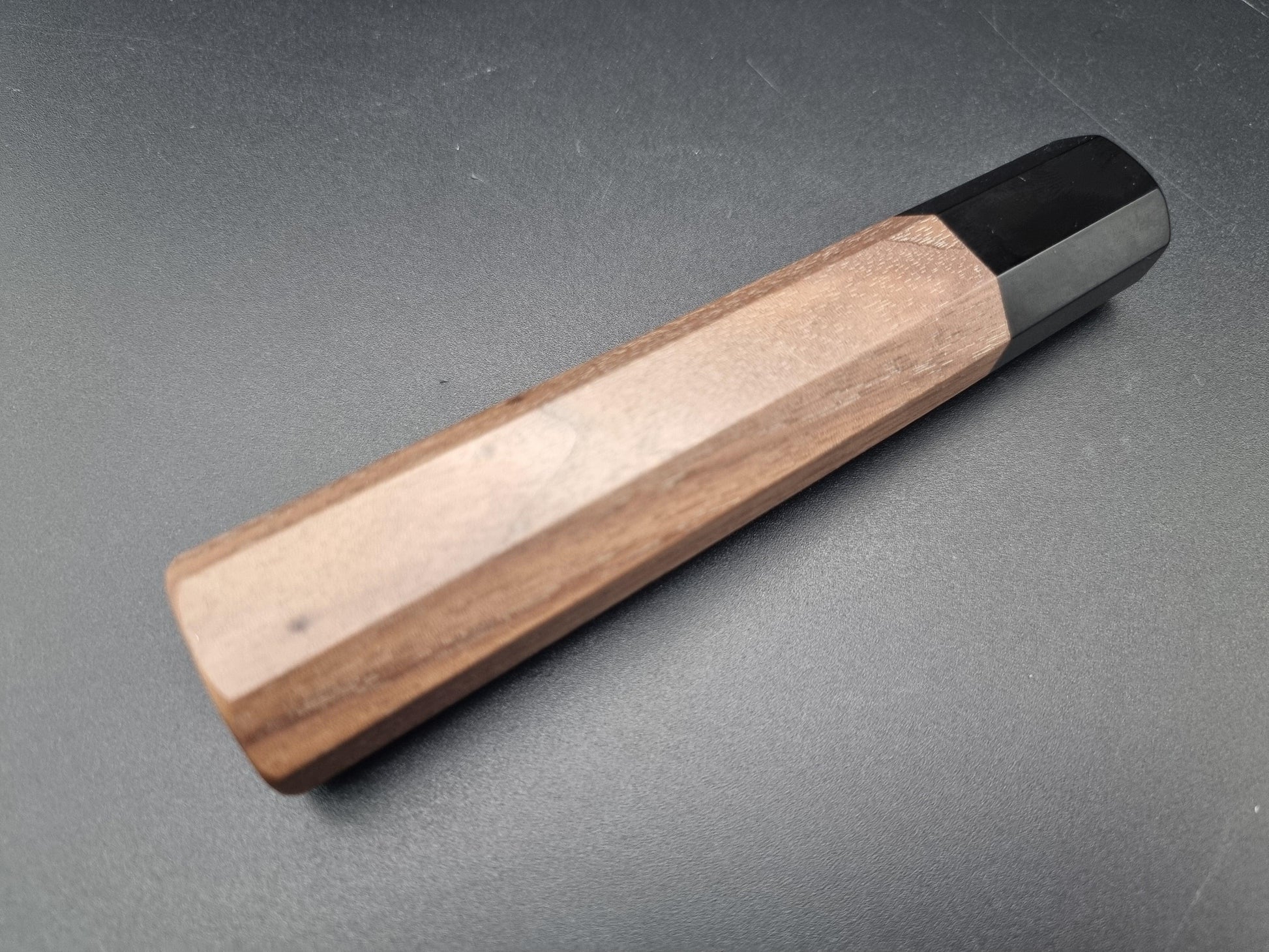 Octagonal Knife Handle - Walnut with Buffallo Ferrule - The Sharp Chef