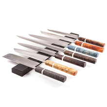 Piotr the Bear Black Leather Magnetic Knife Rack - Various Sizes - The Sharp Chef