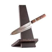 Piotr the Bear Black Leather Magnetic Knife Stand - The Sharp Chef