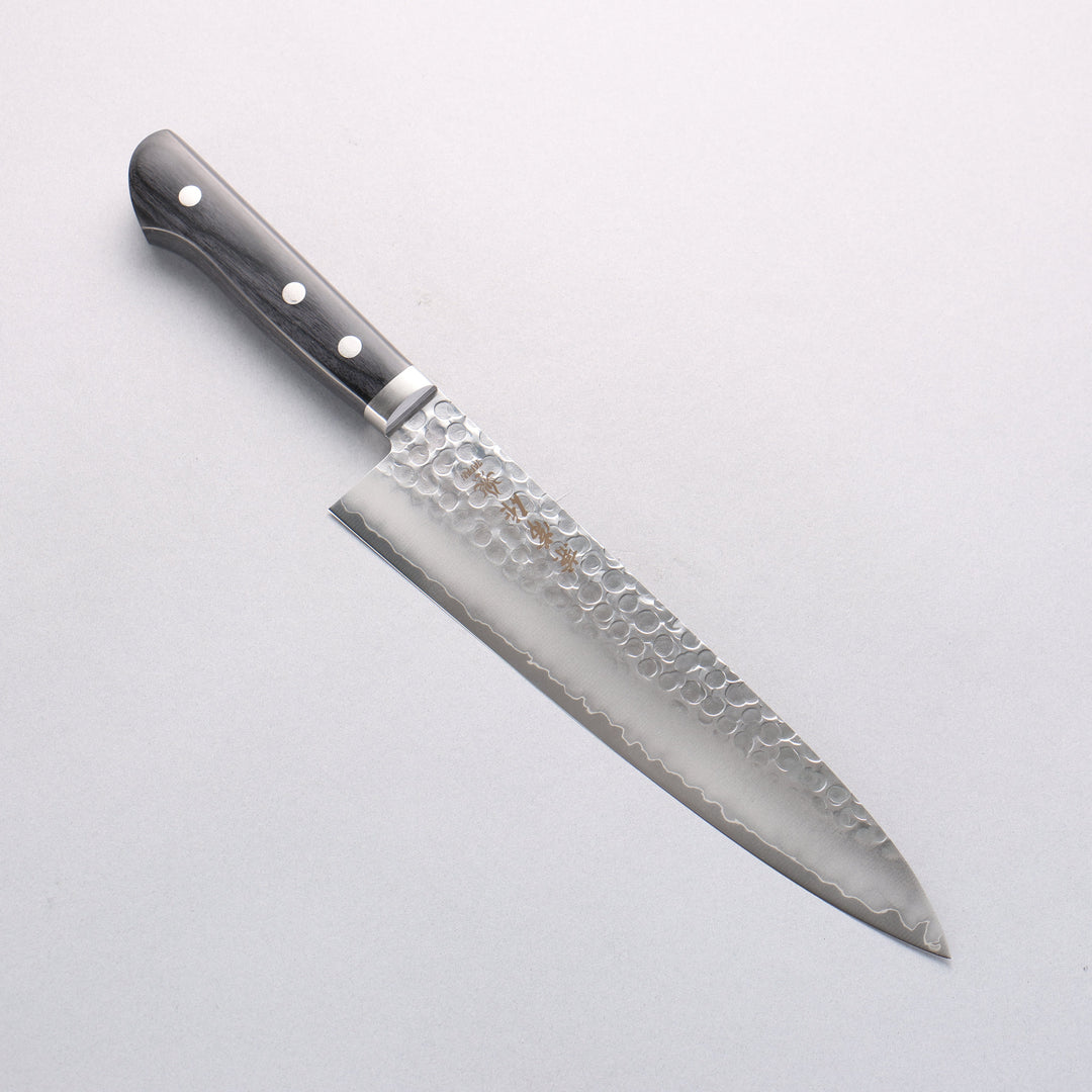 Kanetsune Hammered VG1 210mm Gyuto with Black Handle