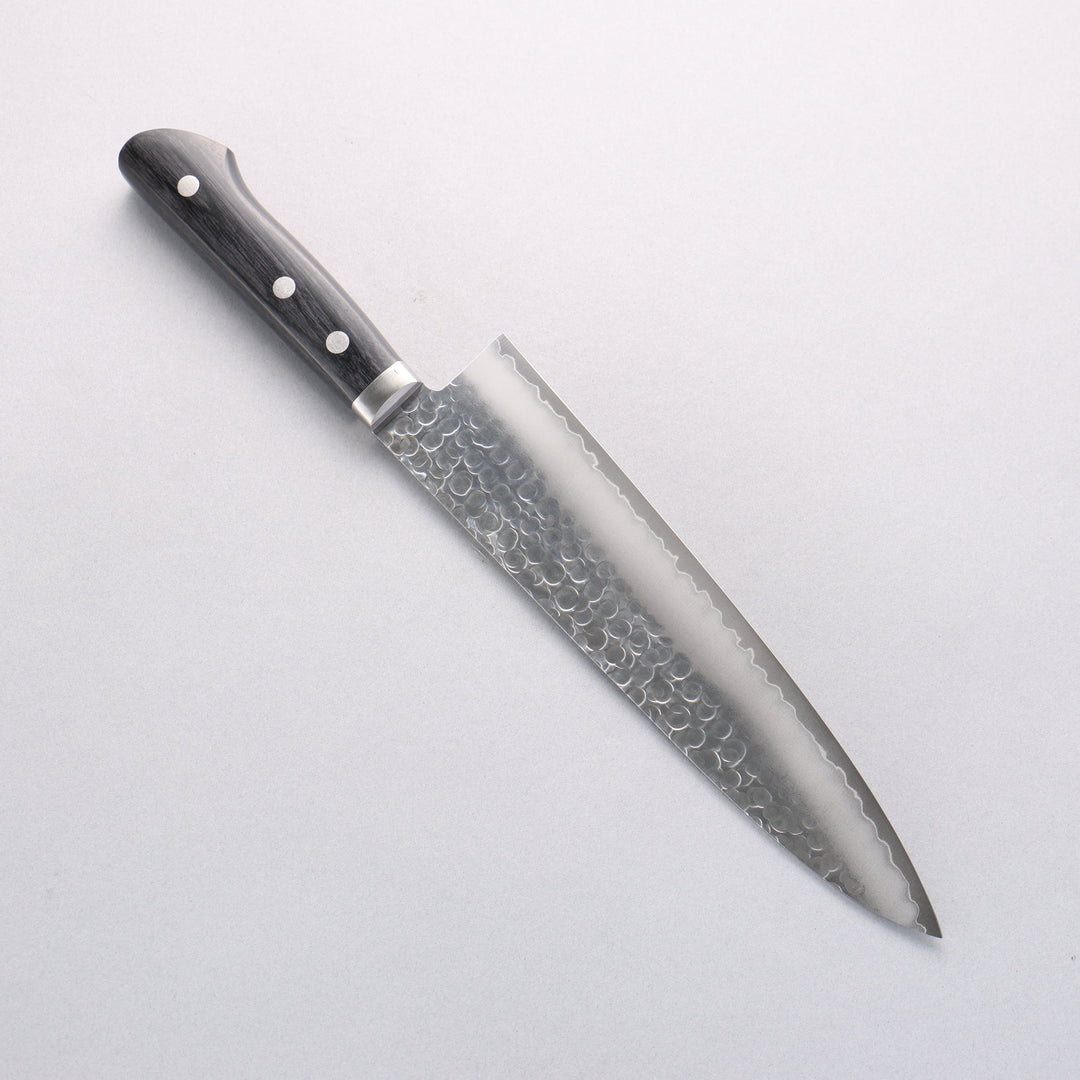 Kanetsune Hammered VG1 210mm Gyuto with Black Handle