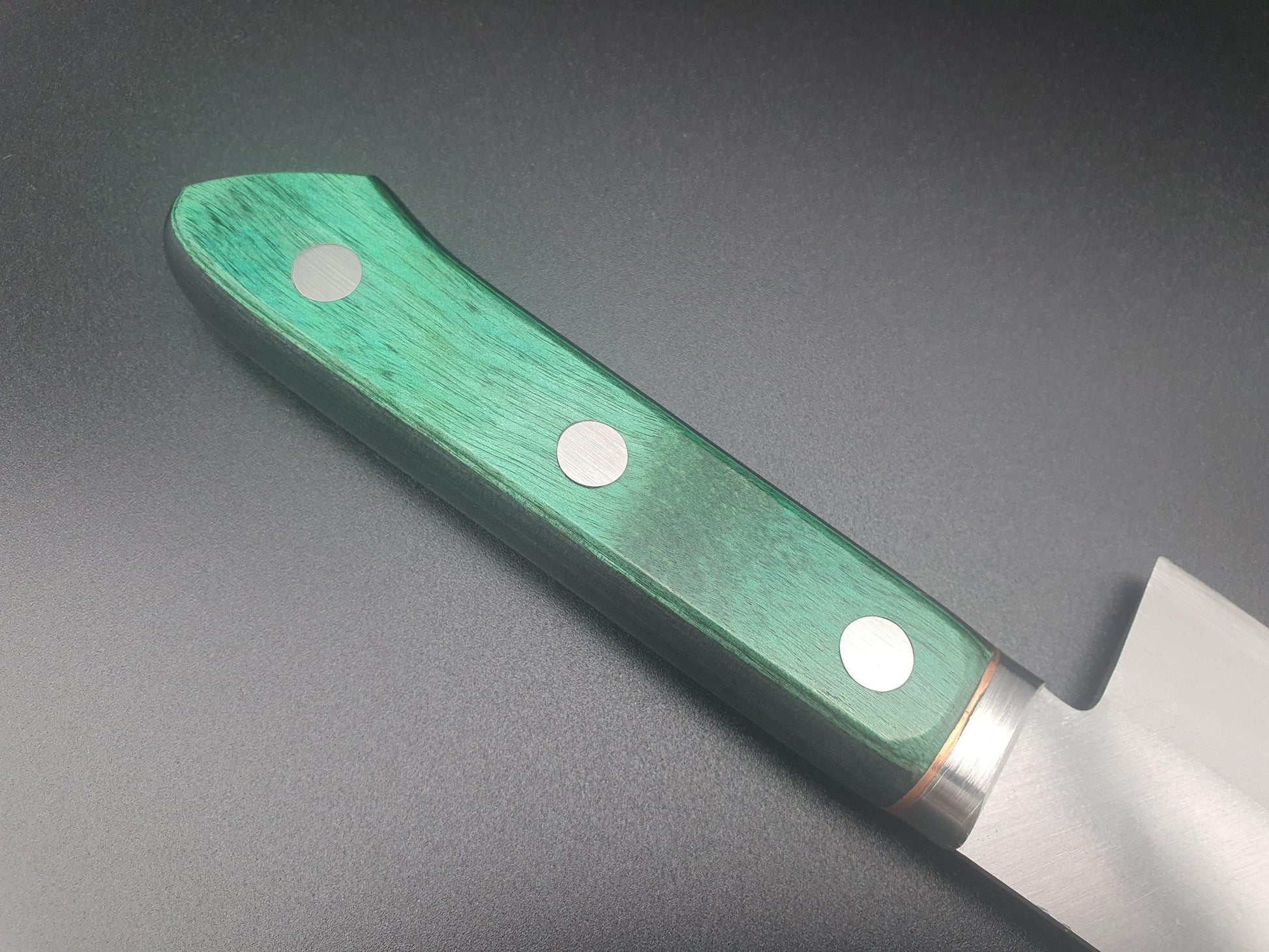 Sakai Kikumori Blue 1 Migaki 140mm Santoku - The Sharp Chef