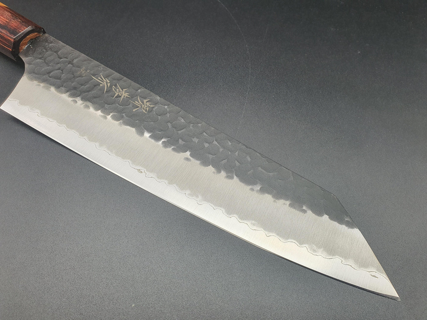 Sakai Takayuki Blue Super Kurouchi 190mm Kengata Gyuto - The Sharp Chef