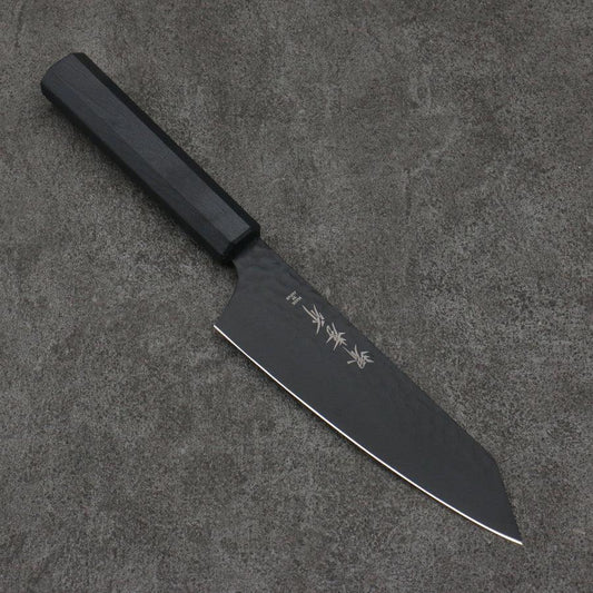 Sakai Takayuki Kurokage VG10 Hammered 160mm Kiritsuke Santoku with Teflon Coating - The Sharp Chef