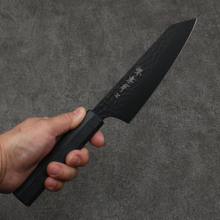 Sakai Takayuki Kurokage VG10 Hammered 160mm Kiritsuke Santoku with Teflon Coating - The Sharp Chef