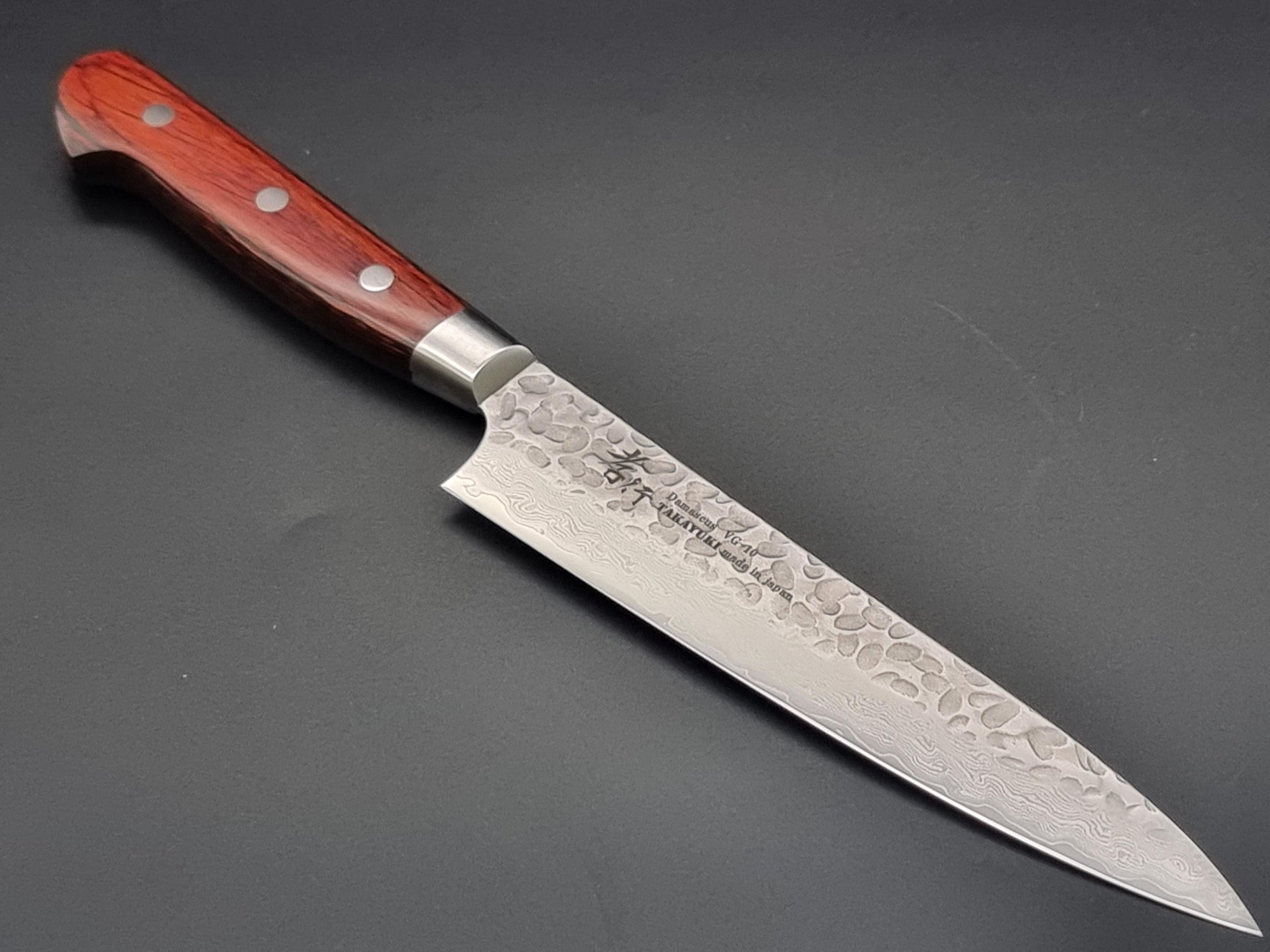 Sakai Takayuki VG10 33 Layer Hammered Damascus 150mm Petty - The Sharp Chef