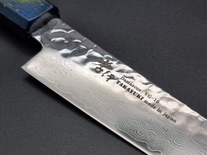 Sakai Takayuki VG10 33 Layer Hammered Damascus 150mm Petty with Special Handle - The Sharp Chef