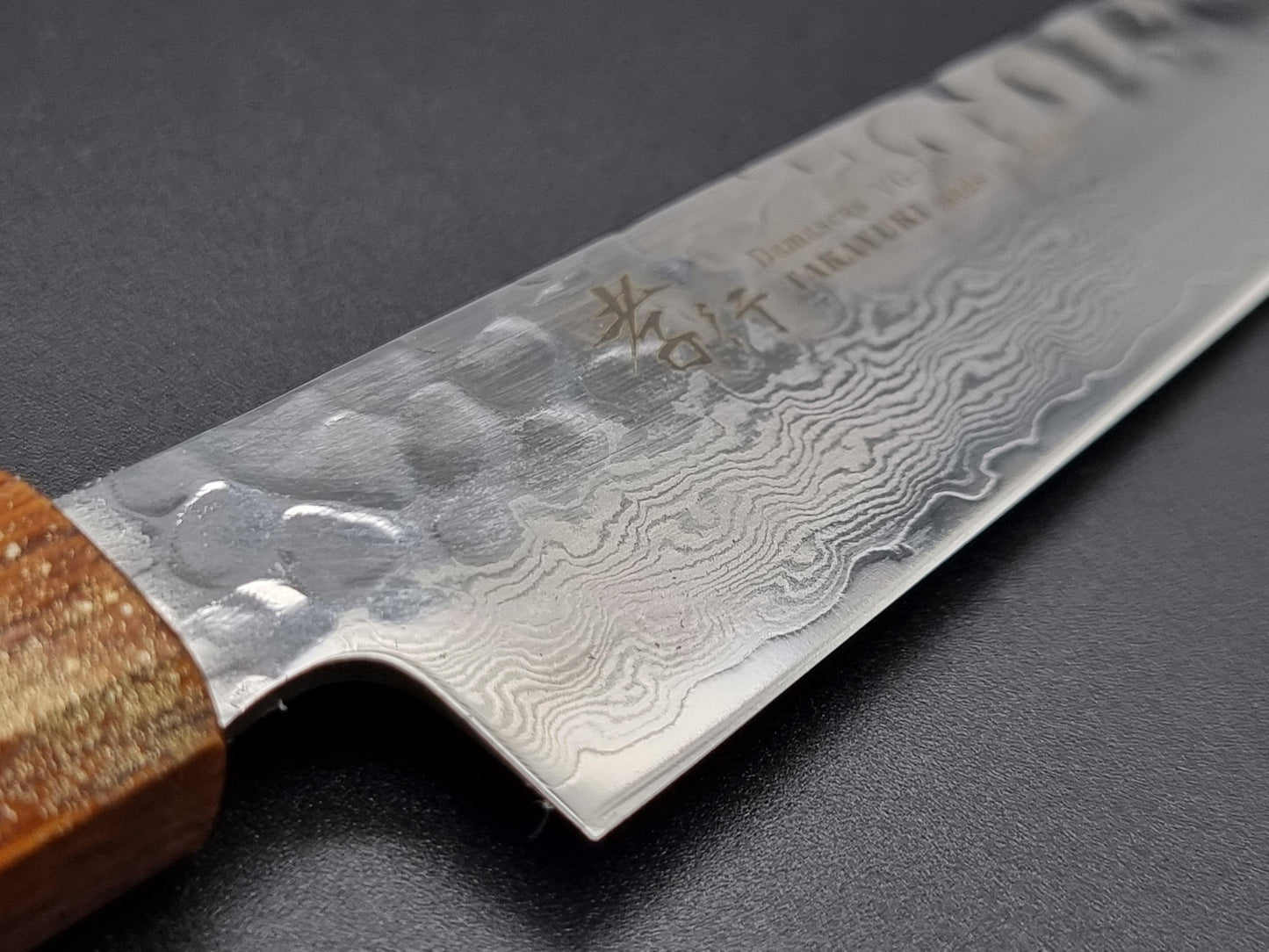 Sakai Takayuki VG10 33 Layer Hammered Damascus 150mm Petty with Special Handle - The Sharp Chef