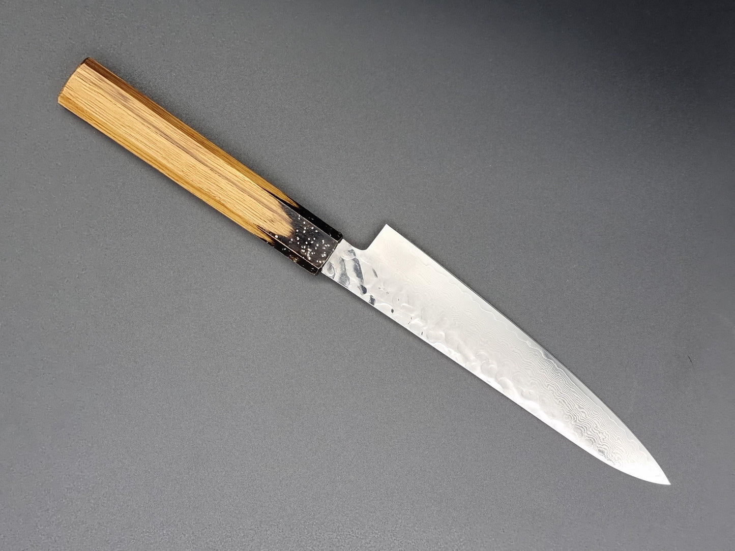 Sakai Takayuki VG10 33 Layer Hammered Damascus 150mm Petty with Special Handle - The Sharp Chef