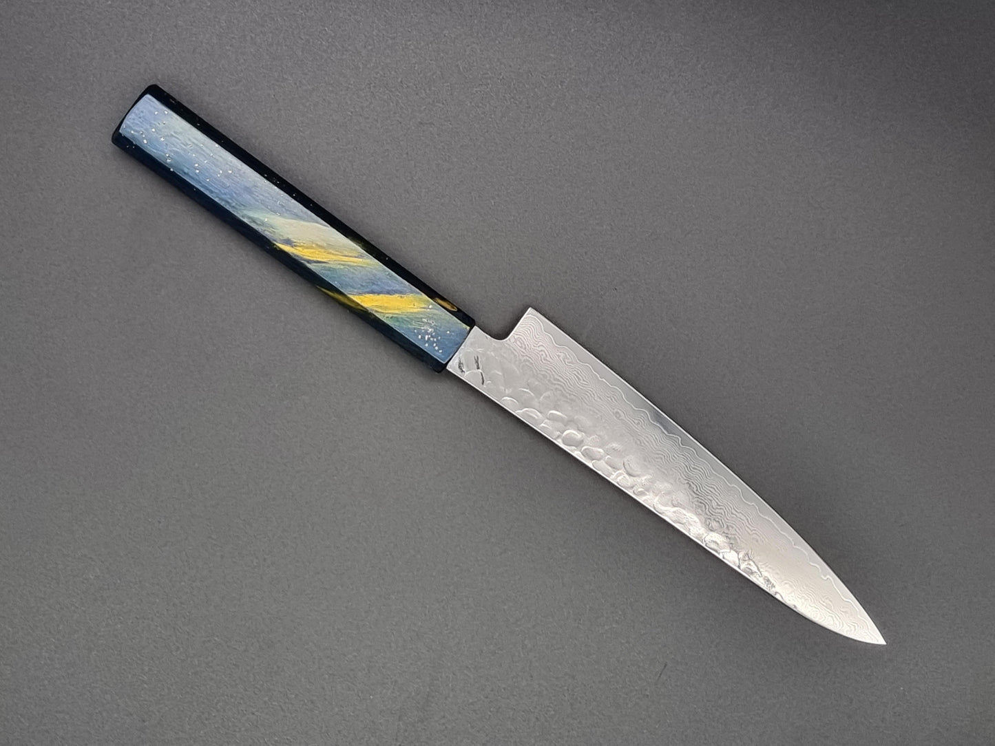 Sakai Takayuki VG10 33 Layer Hammered Damascus 150mm Petty with Special Handle - The Sharp Chef