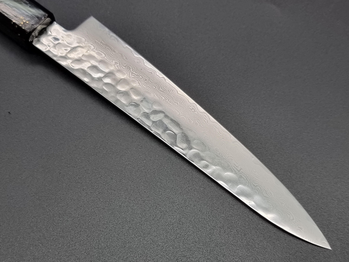 Sakai Takayuki VG10 33 Layer Hammered Damascus 150mm Petty with Special Handle - The Sharp Chef