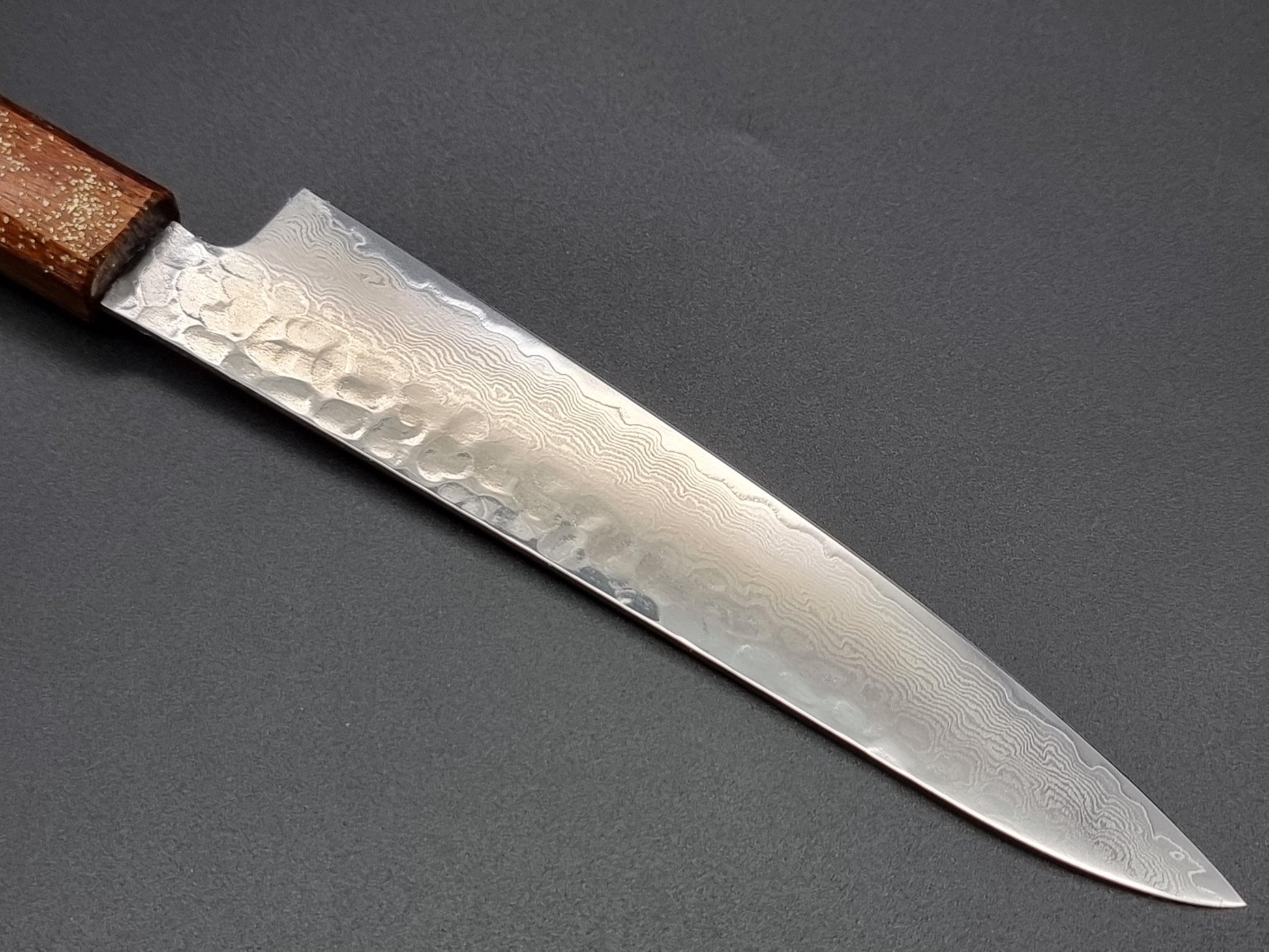 Sakai Takayuki VG10 33 Layer Hammered Damascus 150mm Petty with Special Handle - The Sharp Chef