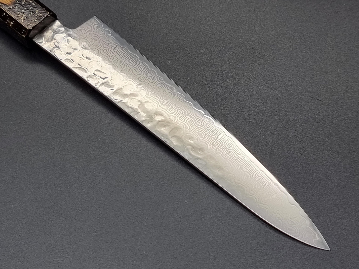 Sakai Takayuki VG10 33 Layer Hammered Damascus 150mm Petty with Special Handle - The Sharp Chef