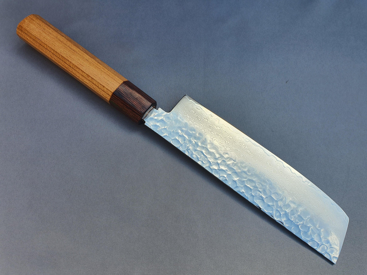 Sakai Takayuki VG10 33 Layer Hammered Damascus 160mm Nakiri with American Cherry Handle - The Sharp Chef