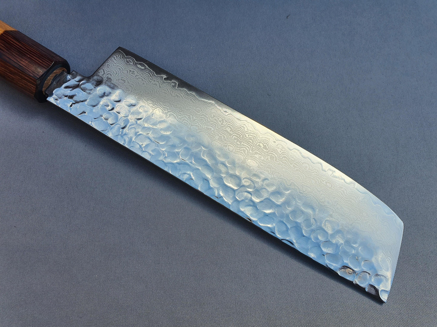 Sakai Takayuki VG10 33 Layer Hammered Damascus 160mm Nakiri with American Cherry Handle - The Sharp Chef